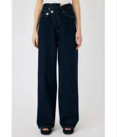 MOUSSY クロスウエストワイドストレートタグ付き