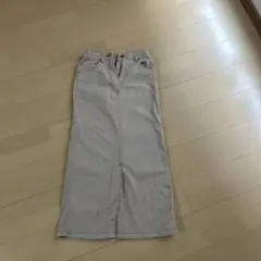 SHENERY シーナリー マキシ スカート デニム タイト スリット ベージュ