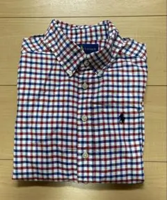 Ralph Lauren ラルフローレン　チェック柄ポロシャツ S8 140cm
