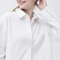 GU 長袖オーバーサイズシャツ(オフホワイト) ⚠️即購入不可