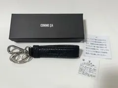 （未使用）COMME CA キーホルダー 本革 ブラック