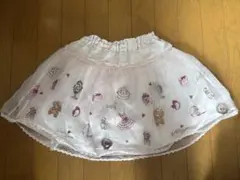 メゾピアノ くま刺繍チュールスカート130