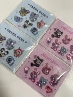 ナルミヤキャラクターズ　ぷっくりシール　4枚セット　メゾピアノ　エンジェルブルー