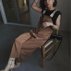 【美品】アメリ　AMERI オーバーオール　S サルペット　キャメル