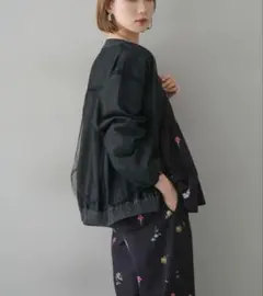 Lumier❣️新品デニムチュールジップブルゾン