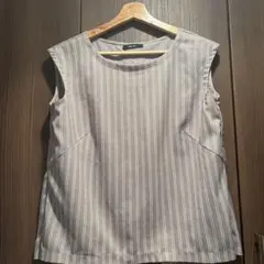 COMME CA ISM ストライプ ノースリーブ L