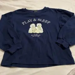 petit main 長袖カットソー 120 ネイビー