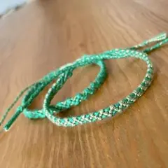 ミサンガset細ジグザグ044 アンクレット ブレスレット ハンドメイド