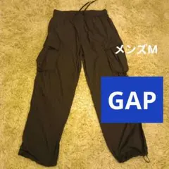 GAP ブラック カーゴパンツ ウエストゴム スナップポケット付き 丈調節可のサムネイル