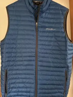 Eddie Bauer ダウンベスト L ブルー