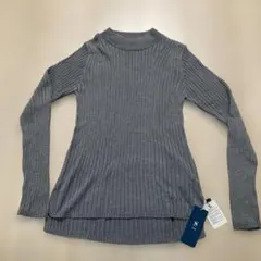 Semo グレー リブ編み タートルネック 長袖ニット　薄手　38 M