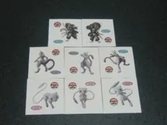 ミュウ、ミュウツー　８枚セット　ポケモン　デコキャラシール　第一パン