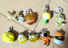 ガチャガチャまとめ売り☆めじるしチャーム☆ポチャッコ☆クオッカ＆マーシュ☆黄色