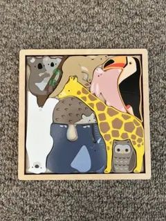 木製動物立体パズル