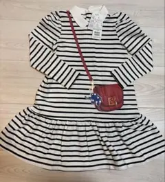 新品未使用タグ付き ケイトスペード ボーダー 長袖 ワンピース 120