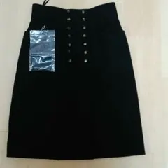 お値下❗️新品タグ残布付 シャネル Chanel スカート黒38CoCoボタン