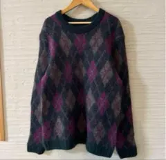 バトナー×6roku★別注アーガイルニットセーターkm