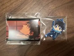 呪術廻戦　乙骨憂太　スクエア缶バッジ　ラバーキーホルダー