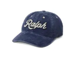 polo ralph lauren コーデュロイ　キャップ　ネイビー　ブルー