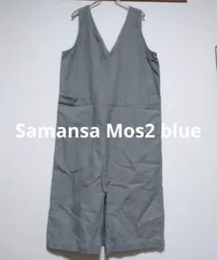 Samansa Mos2 blue レディース カーキ色 ジャンパースカート