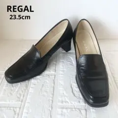 REGAL リーガル パンプス 23.5cm レザー ブラック スクエアトゥのサムネイル