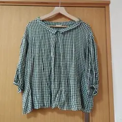 サマンサモスモス　ギンガムチェックブラウス