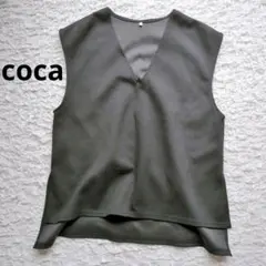 coca コカ■ダンボールベスト　黒　ブラック　Ｌ