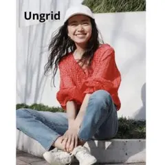 Ungrid アングリッド　レースアップコットンブラウス　ブラウス　トップス