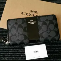 ★完売カラー★ COACH 長財布 新品 ブラックスモーク ユニセックス