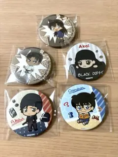 名探偵コナン 缶バッジ セガコラボ 赤井秀一 毛利蘭 京極真 江戸川コナン