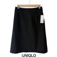 UNIQLOストレッチフレアスカートブラック黒67フォーマル／オフィス／就活卒業