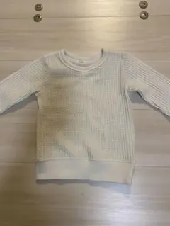 西松屋　ホワイト　ワッフルT