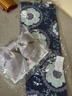 花柄浴衣・帯セット Mサイズ