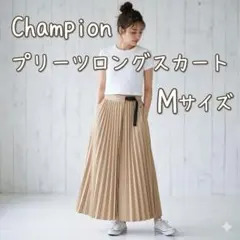 Champion ベージュ プリーツスカート　Mサイズ　ポリエステル100%のサムネイル