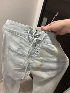 MAJESTIC LEGON レースアップ デニムパンツ ライトブルー Mのサムネイル