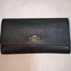 COACH 長財布 ブラック レザーのサムネイル