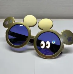 ミッキーシェイプのサングラス（ゴールド）