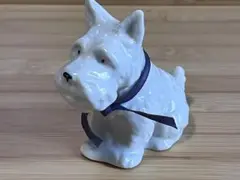 スコティッシュテリア　陶器　置物　ボーンチャイナ　ポーセリン