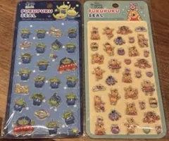 ディズニー　ぷくぷくシール　ディズニー　エイリアン　プーさん