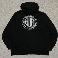 【即完売モデル】HUF ハフ パーカー バックビッグロゴ 入手困難 希少品 Lのサムネイル