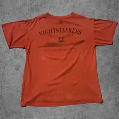 80s MILLER 鬼フェード　ボロ ミリタリー Tシャツ レッド　USA製のサムネイル
