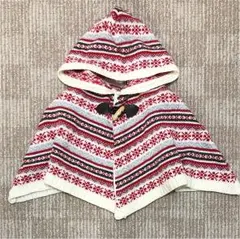 美品 コムサイズム ベビーポンチョ 60-80