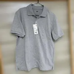 【新品未使用】UNIQLO ドライカノコ ポロシャツ グレー S