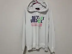 DIESEL ホワイト フード付きパーカー