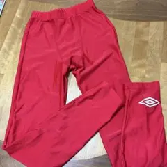 赤いインナータイツ ストレッチ　アンブロ【名前消し後あり】