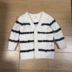 pique ストライプカーディガン 80-90