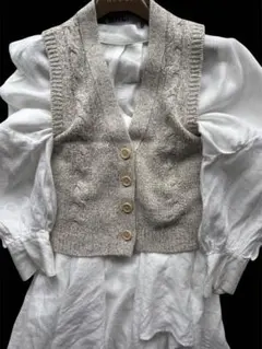 MHL. ニットベスト グレー系　サイズ2 マーガレットハウエル