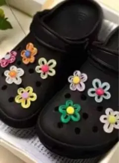 ♩クロックス お花♩ ジビッツ デコ 韓国 y2k フラワー チャーム かわいい