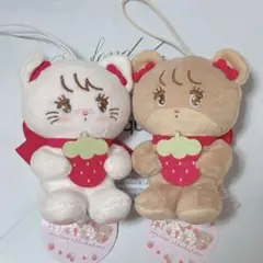 mikko ムース　ラテ　いちごマスコットぬいぐるみ　リルアラモード