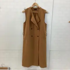 値下◎2.26◎M991P◎ナノユニバース◎ロングジレ◎キャメル◎襟付き◎ベスト